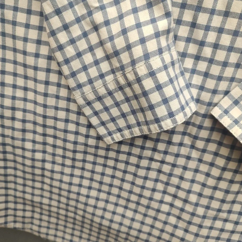 Wrangler Authentics Men's‎ Blue Check Button Up Shirt XLT Long Sleeve